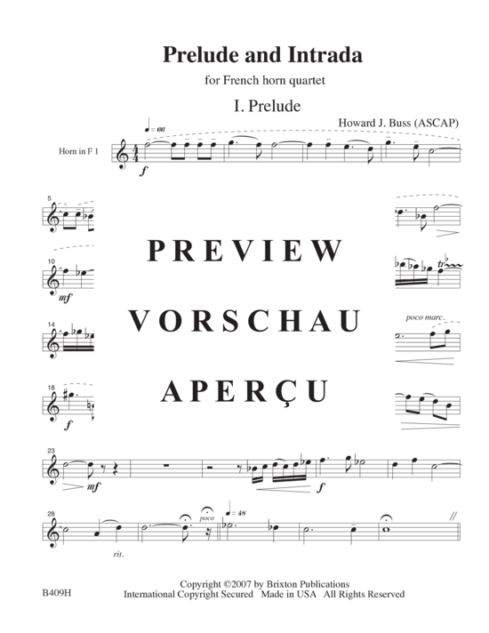 Produktgalerie: Seite 12 von 21 Prelude and Intrada , , (4 Hörner oder Ensemble)