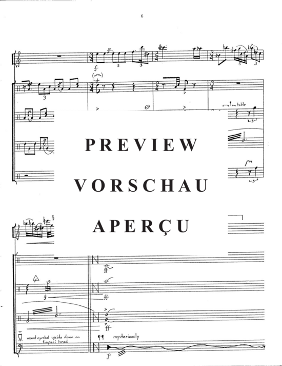 Product gallery: Page 10 of 21 Coexistence , , (clarinet solo and 4 percussionists)