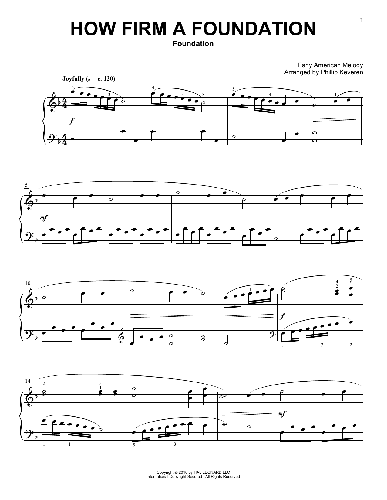 Produktbild zu: How Firm a Foundation [Classical version] (arr. Phillip Keveren)