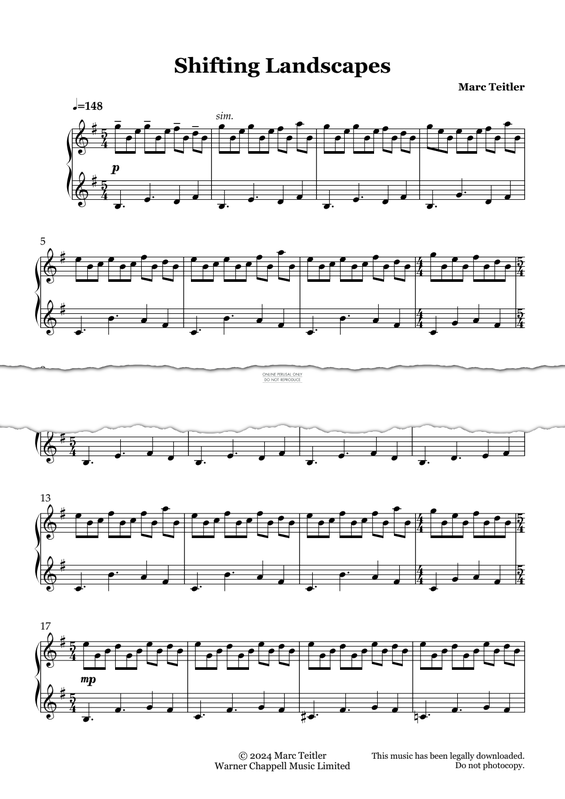 Produktgalerie: Seite 1 von 1 Shifting Landscapes, Marc Teitler, Klavier
