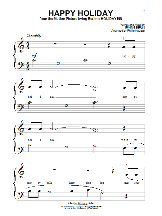 Produktgalerie: Seite 1 von 1 Happy Holiday (arr. Phillip Keveren), Irving Berlin, Klavier