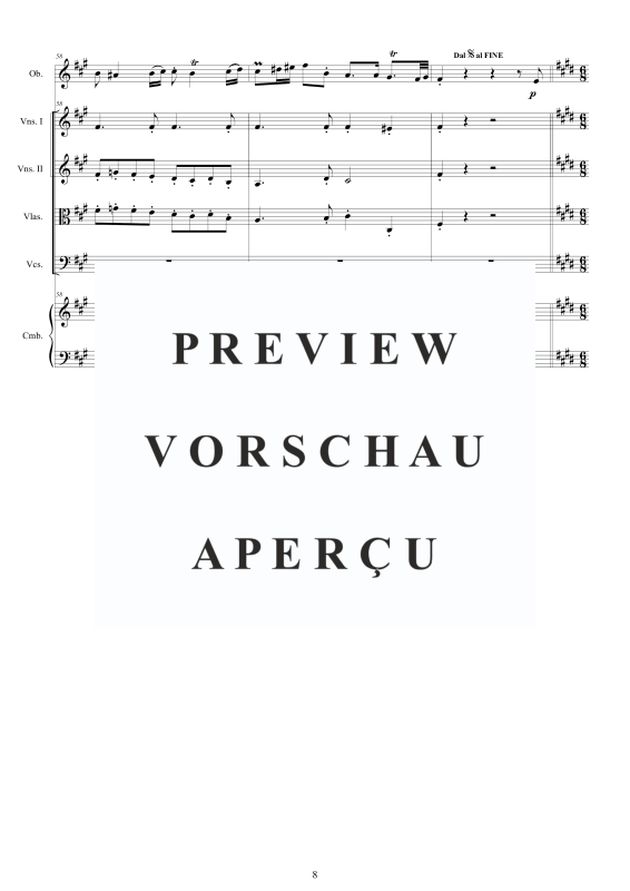 Produktgalerie: Seite 9 von 11 Concerto in A major, , Oboe und Kammerorchester
