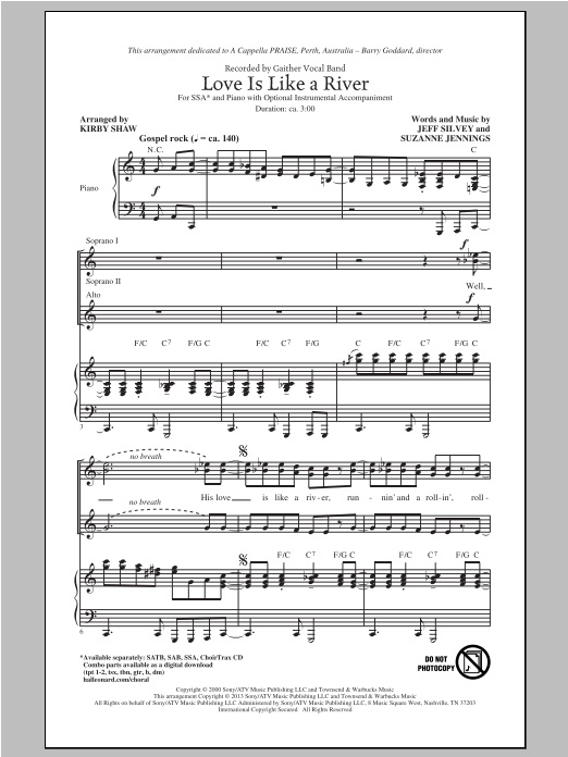 Produktgalerie: Seite 1 von 1 Love Is Like A River, Kirby Shaw, Chor