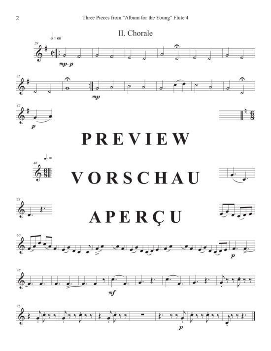 gallery: Three Pieces from Album for the Young , , (4 Flöten in C)