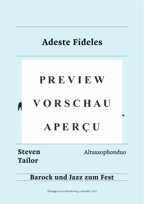 Product gallery: Page 2 of 8 Adeste Fideles - aus dem Album Barock und Jazz zum Fest, , (Duet 2x alto saxophone)