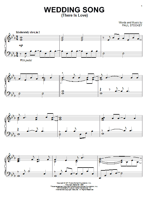 Produktbild zu: Wedding Song (There Is Love)
