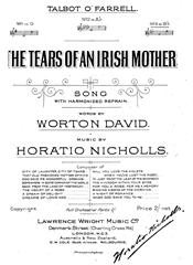 cover: The Tears Of An Irish Mother, Talbot O'Farrell, Gesang, Klavier