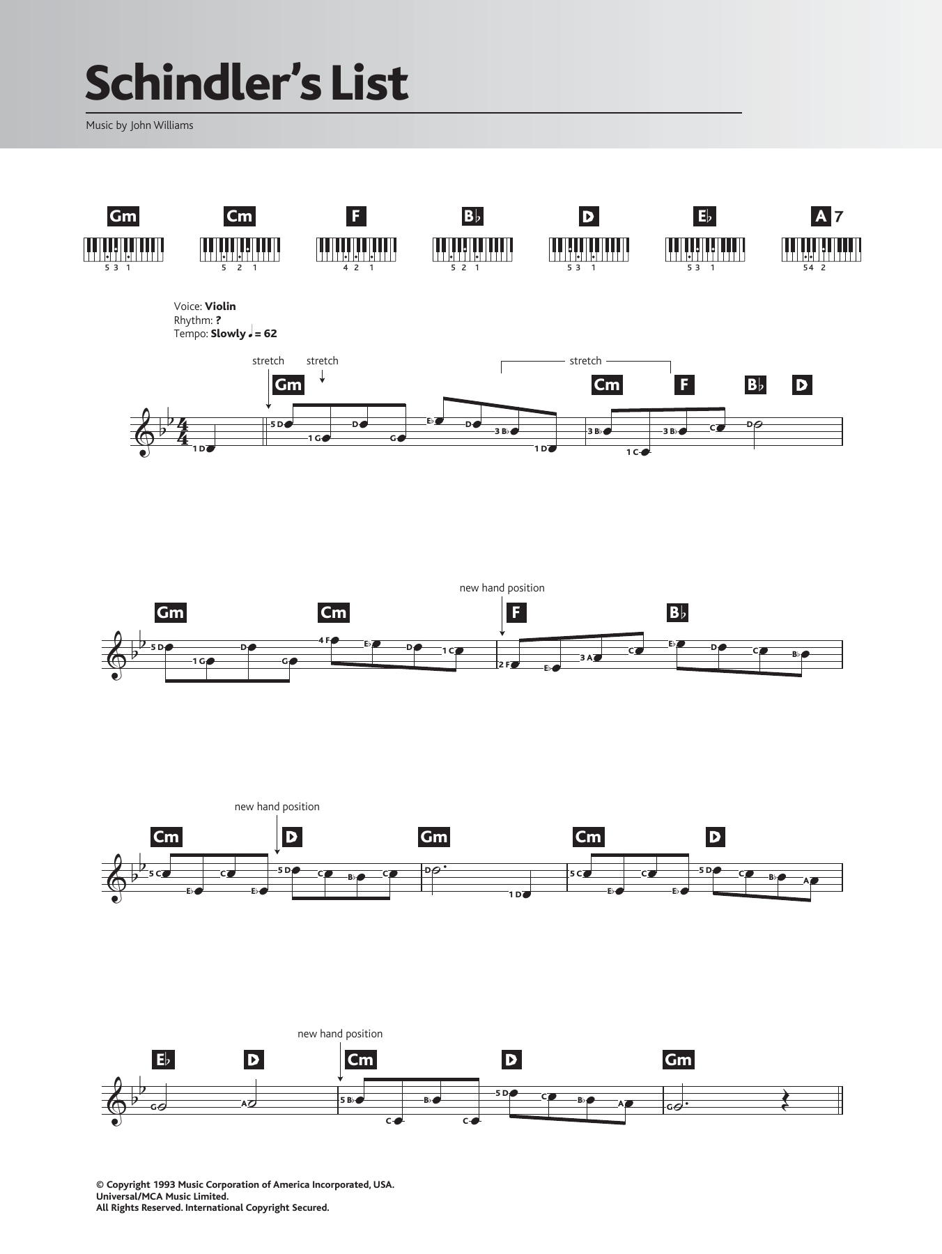 Product gallery: Page 1 of 1 Theme From Schindler's List, John Williams