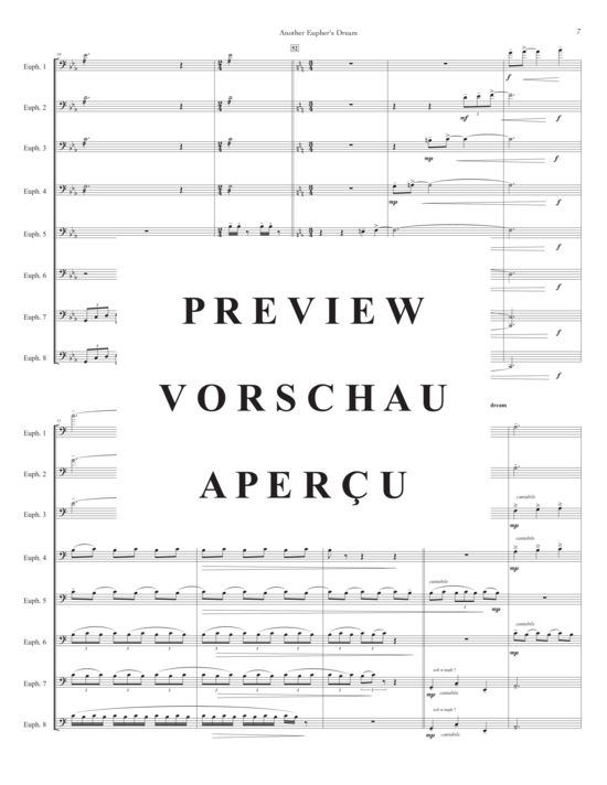 Product gallery: Page 8 of 21 Another Eupher´s Dream , , (Euphonium Ensemble 8 parts)