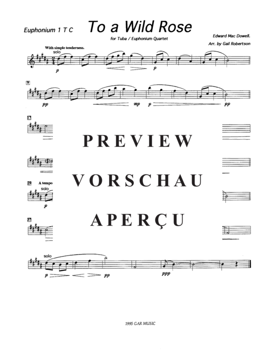 Product gallery: Page 6 of 10 To a Wild Rose , , (Tuba Quartett EETT)