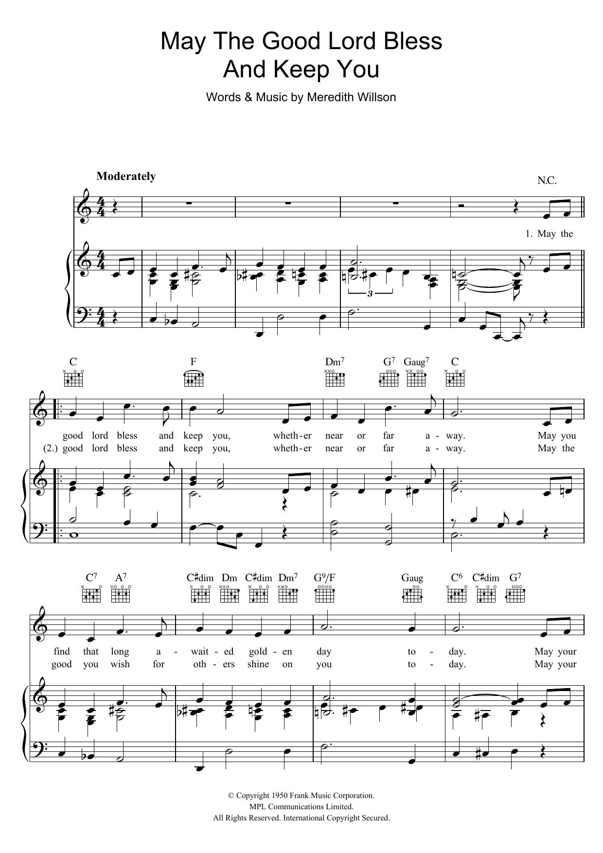 Produktgalerie: Seite 1 von 1 May The Good Lord Bless and Keep You, Bing Crosby, Gesang, Gitarre, Klavier