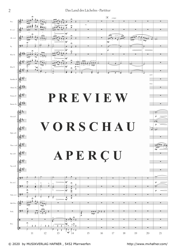 Product gallery: Page 7 of 11 Das Land des Lächelns, , (large wind orchestra)