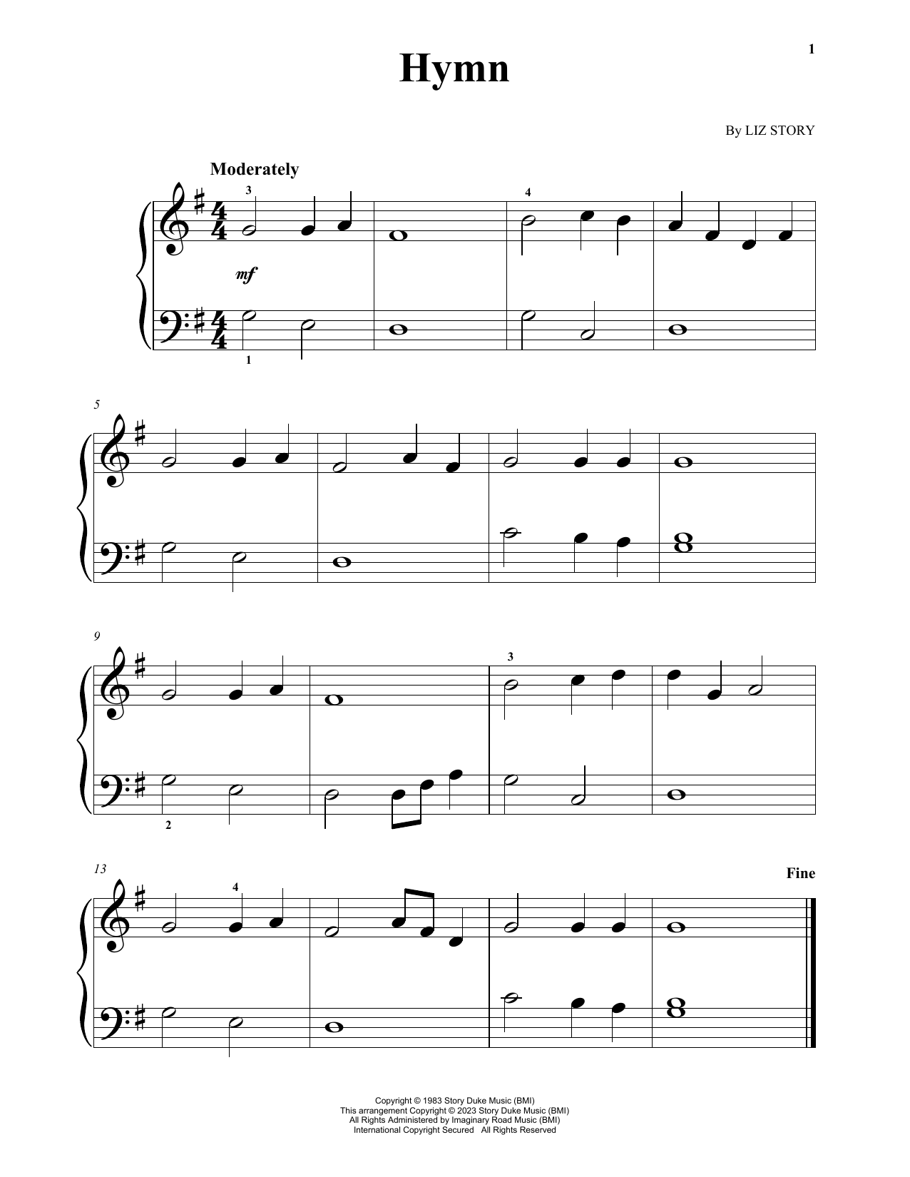 Produktgalerie: Seite 1 von 1 Hymn, Liz Story, Klavier