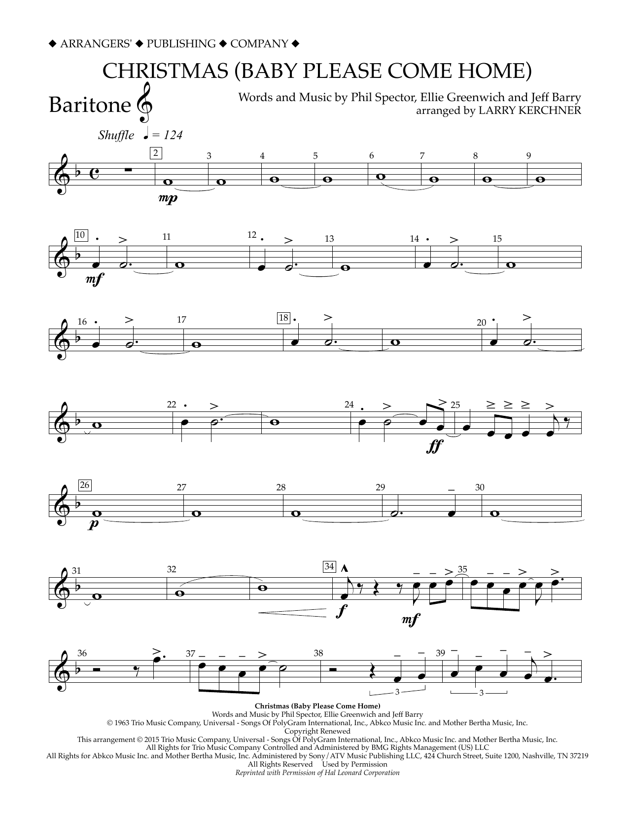 Product gallery: Page 1 of 1 Christmas (Baby Please Come Home) - Baritone T.C., Larry Kerchner