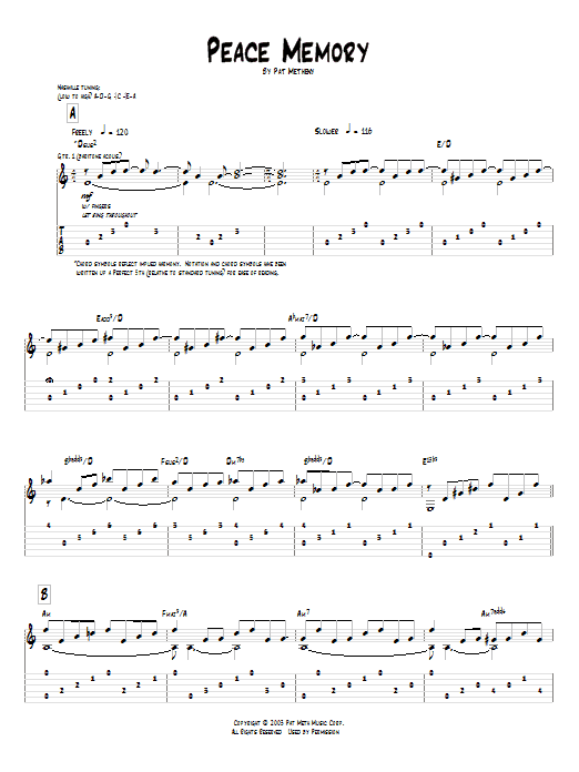 Product gallery: Page 1 of 1 Peace Memory, Pat Metheny