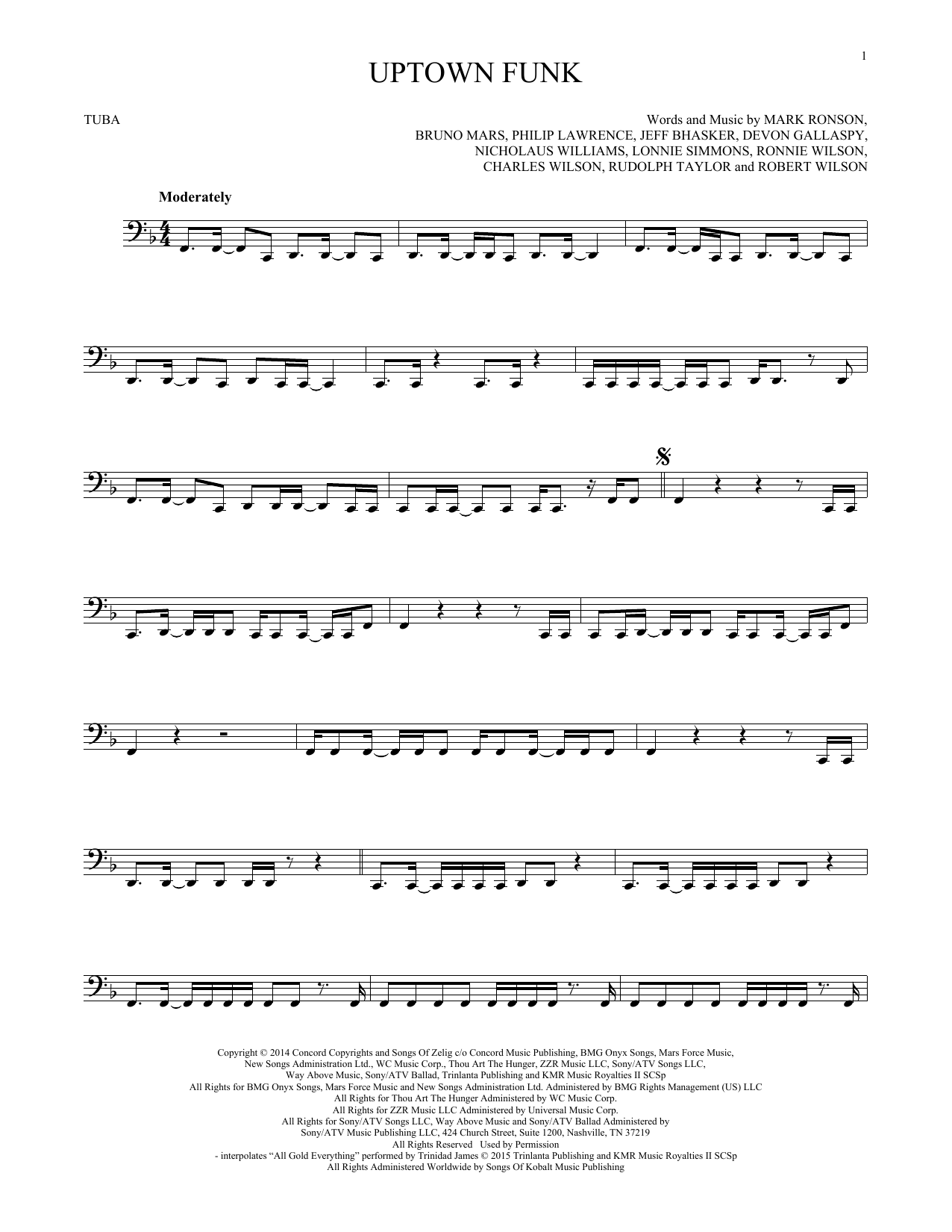 Product gallery: Page 1 of 1 Uptown Funk (feat. Bruno Mars), Mark Ronson