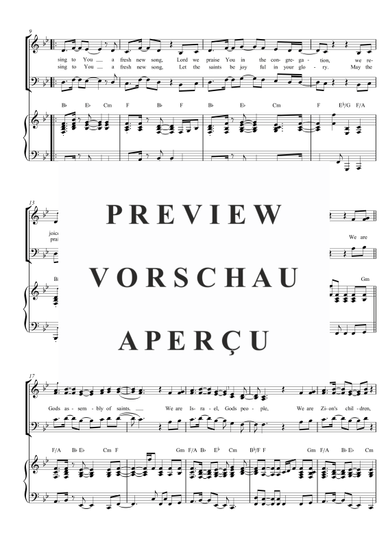 gallery: A New Song (Psalm 149), , Gemischter Chor SAB und Klavier