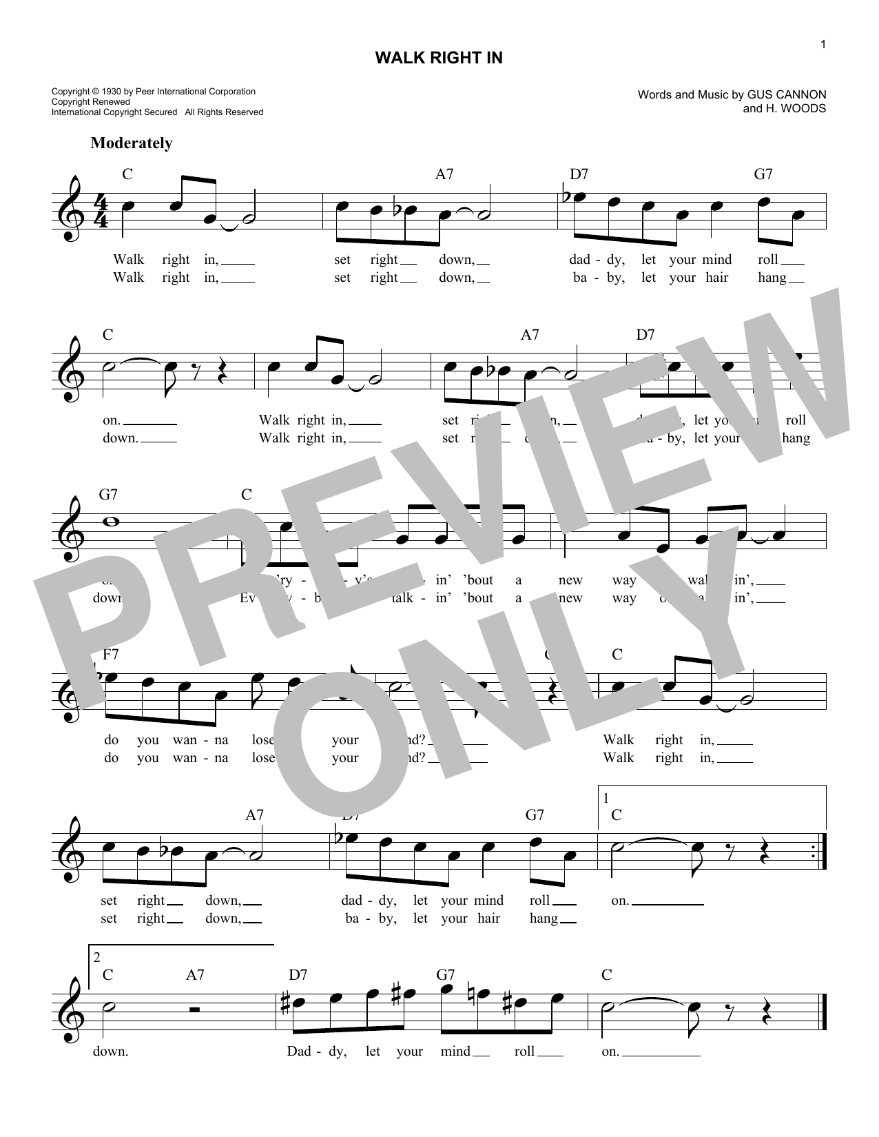 Produktbild zu: Walk Right In