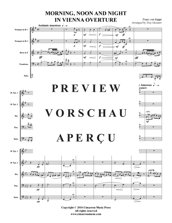 gallery: Morning, Noon and Night in Vienna Overture , , (Blechbläserquintett)