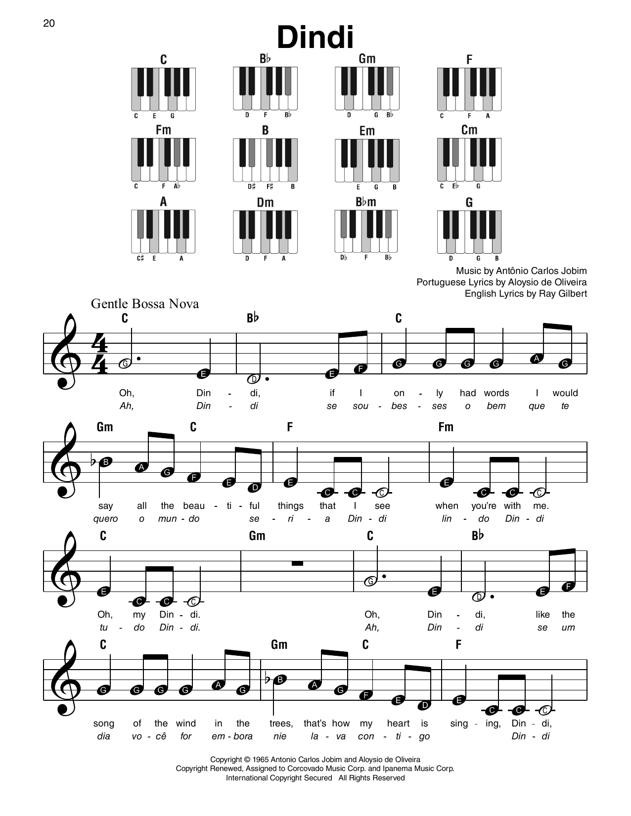 Produktgalerie: Seite 1 von 1 Dindi, Antônio Carlos Jobim, Klavier