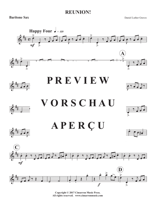 Product gallery: Page 15 of 16 Reunion! , , (Saxophone Quintet AATTB)