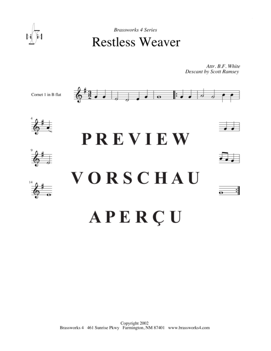 Produktgalerie: Seite 6 von 9 Restless Weaver, , (2xTrompete in B, Horn in F, Posaune)