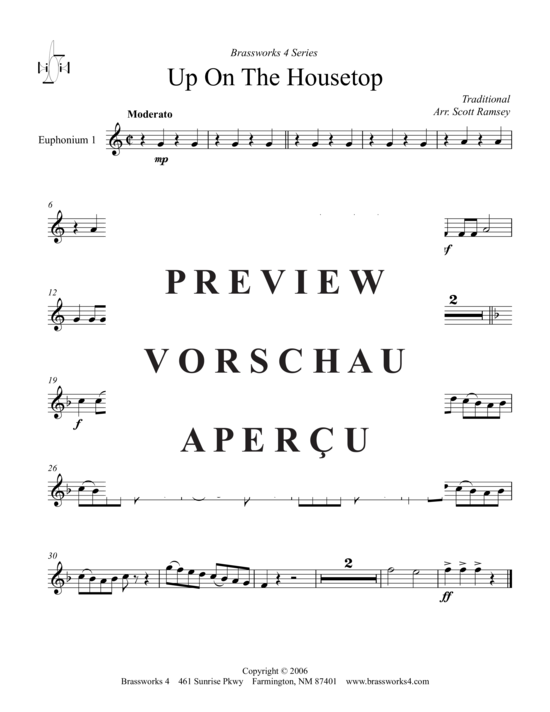 Product gallery: Page 8 of 9 Up on the Housetop , , (Tuba Quartet: 2x Baritone, 2xTuba)