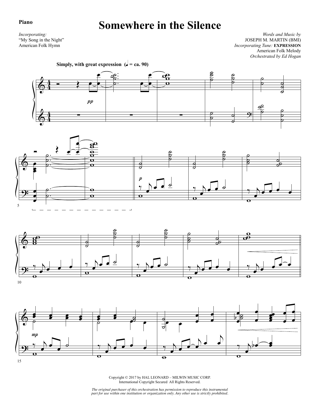 Produktbild zu: Somewhere in the Silence - Piano