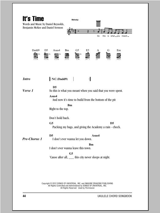 Product gallery: Page 1 of 1 It's Time, Imagine Dragons