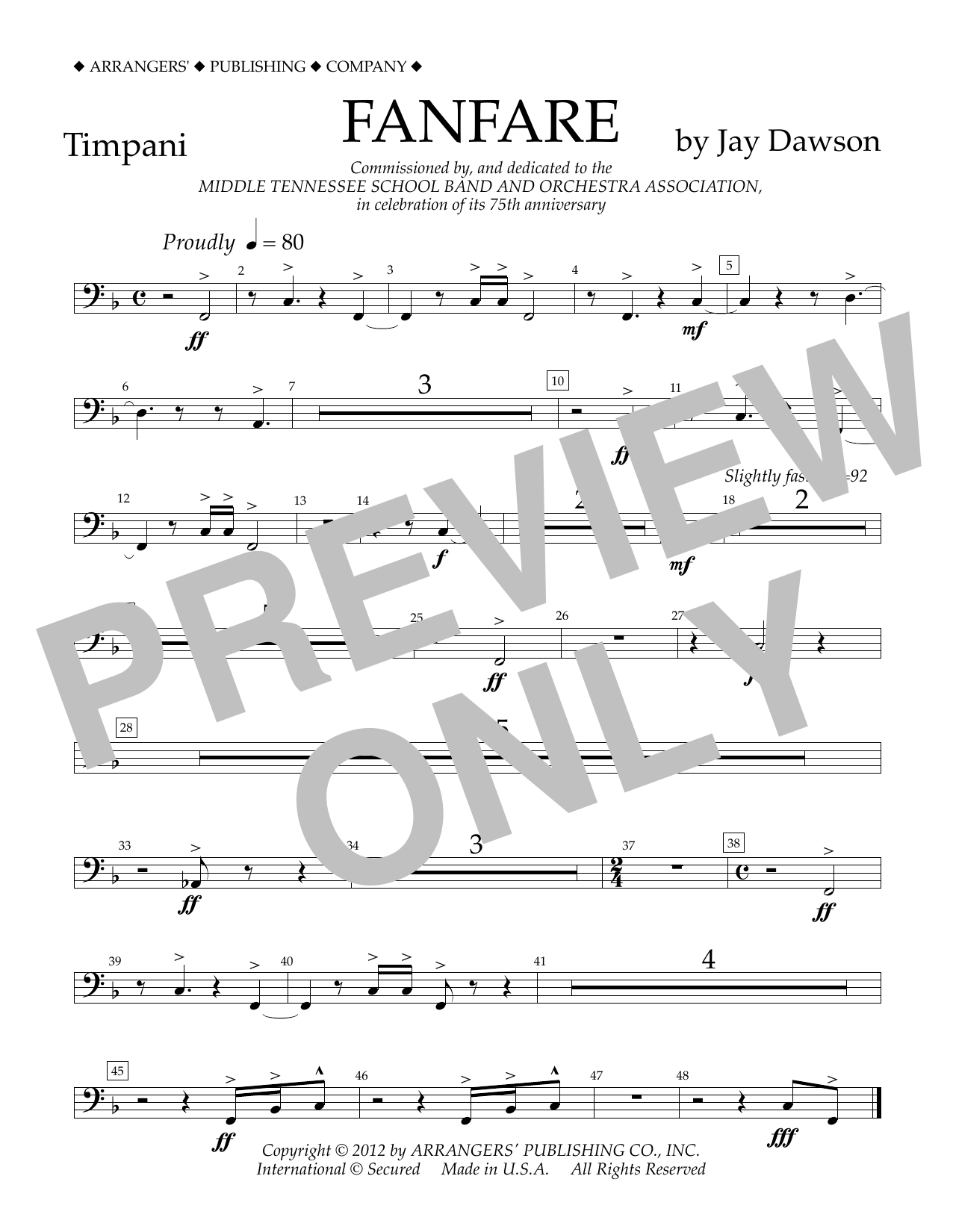 Produktbild zu: Fanfare - Timpani