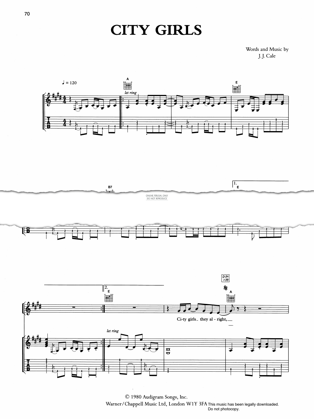 Product gallery: Page 1 of 1 City Girls, J J Cale