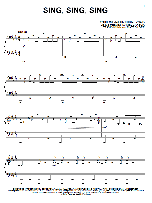 Product gallery: Page 1 of 1 Sing, Sing, Sing, Chris Tomlin