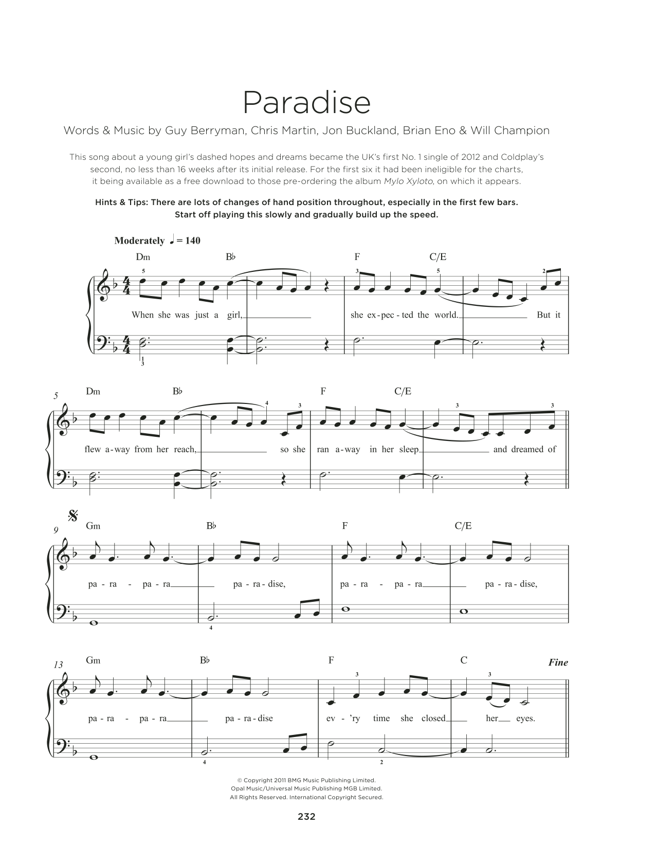 Produktbild zu:  Paradise - Coldplay