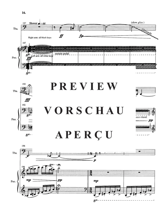 Produktgalerie: Seite 20 von 21 Deep Calls to Deep (At the Thunder of Your Waterspouts) , , Tuba und Klavier