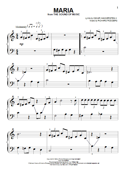 Produktgalerie: Seite 1 von 1 Maria, Rodgers & Hammerstein, Klavier