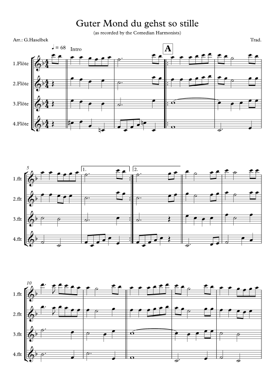 Produktbild zu: Guter Mond du gehst so stilleTraditional