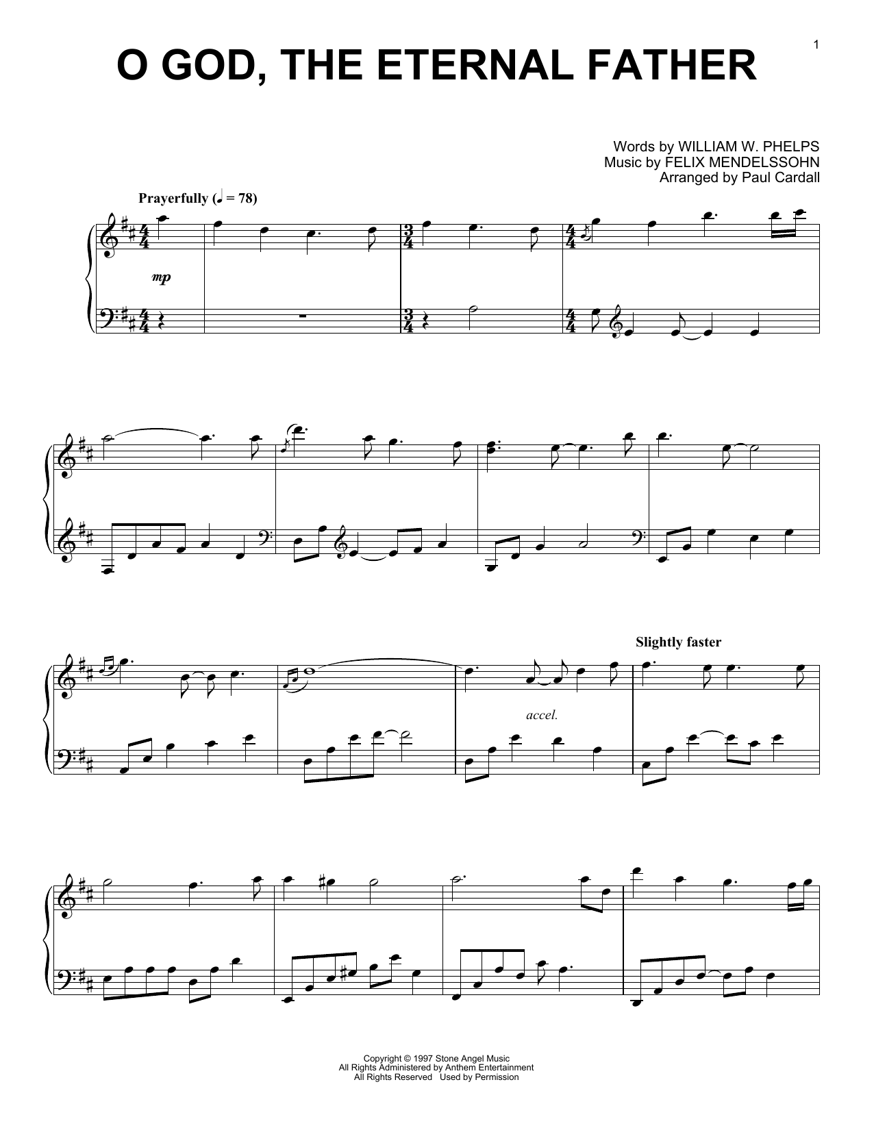 Product picture to: O God, The Eternal Father (arr. Paul Cardall)