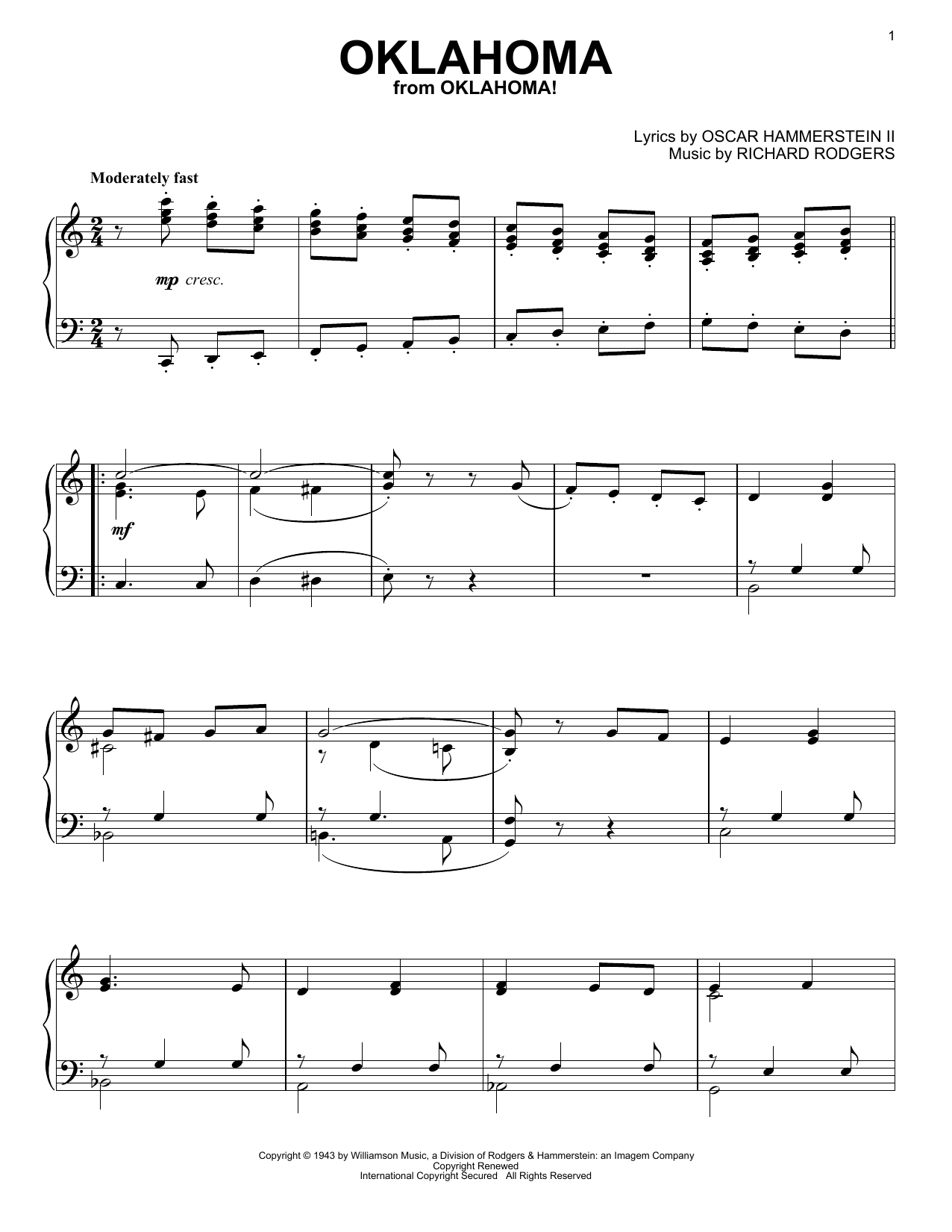 Produktbild zu: Oklahoma (from Oklahoma!)