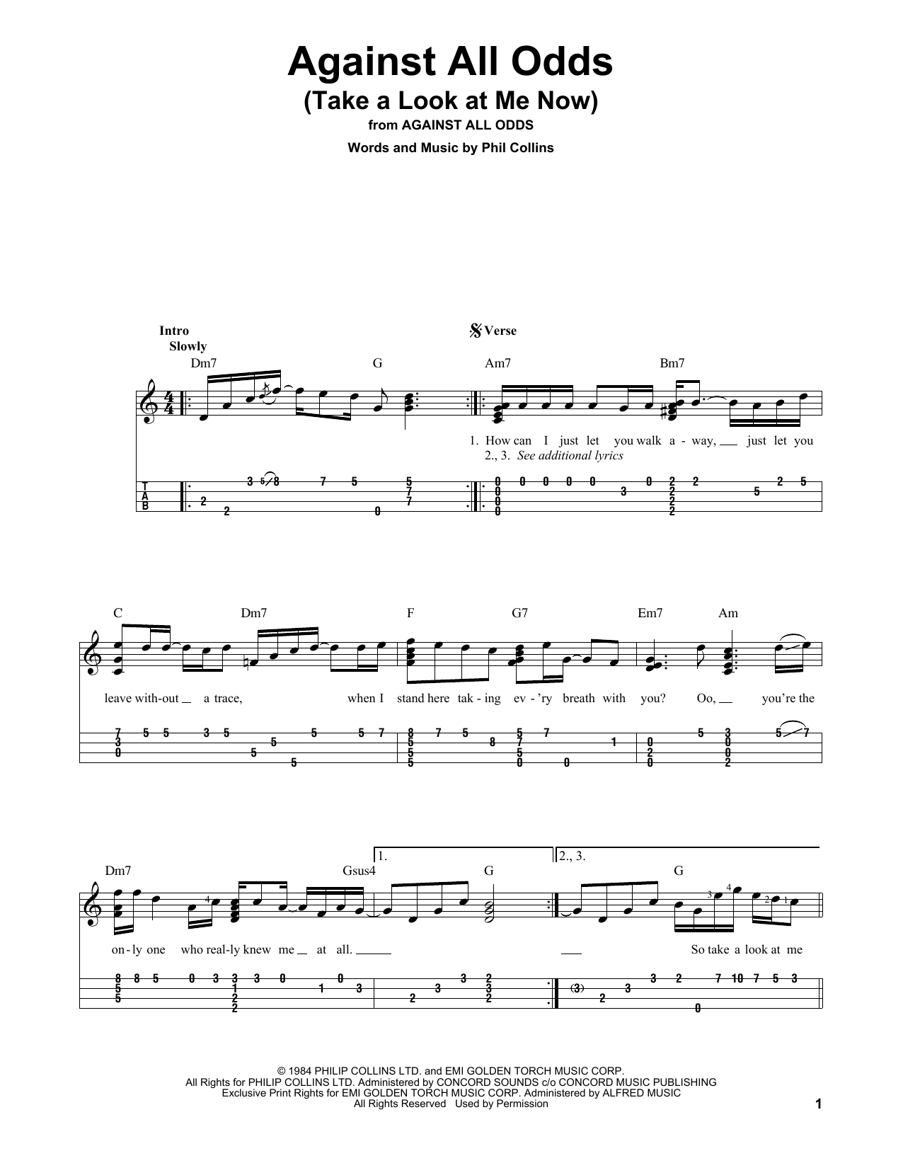 Product gallery: Page 1 of 1 Against All Odds (Take A Look At Me Now), Phil Collins