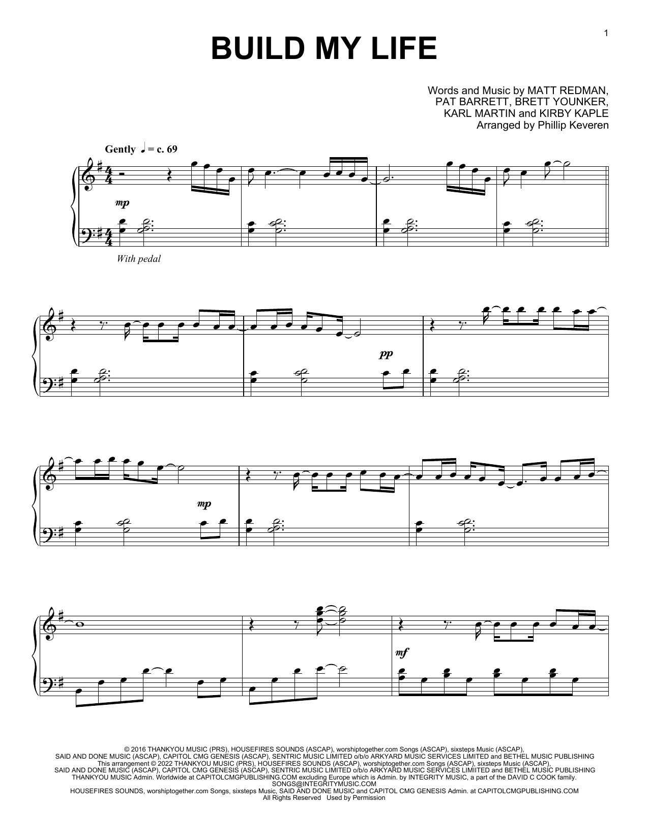 Produktbild zu: Build My Life (arr. Phillip Keveren)