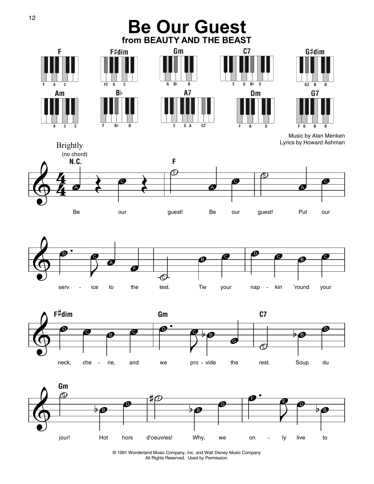 Produktbild zu: Be Our Guest (from Beauty And The Beast)