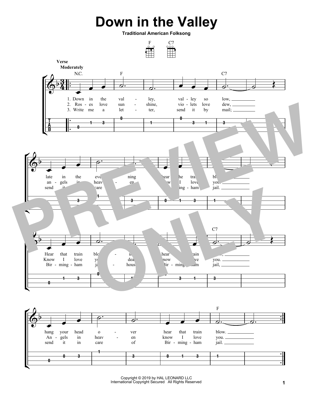 Product gallery: Page 1 of 1 Down In The Valley, Traditional American Folksong