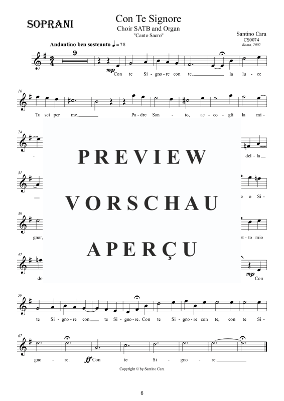 Produktgalerie: Seite 7 von 10 Con Te Signore, , Gemischter Chor und Orgel