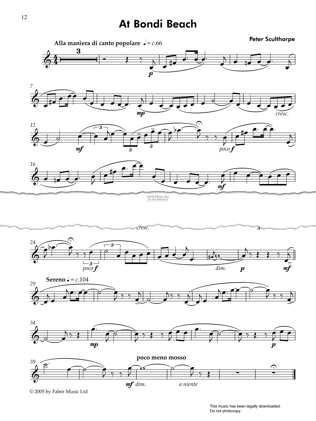 Produktgalerie: Seite 1 von 1 At Bondi Beach, Peter Sculthorpe, Klavier, Oboe