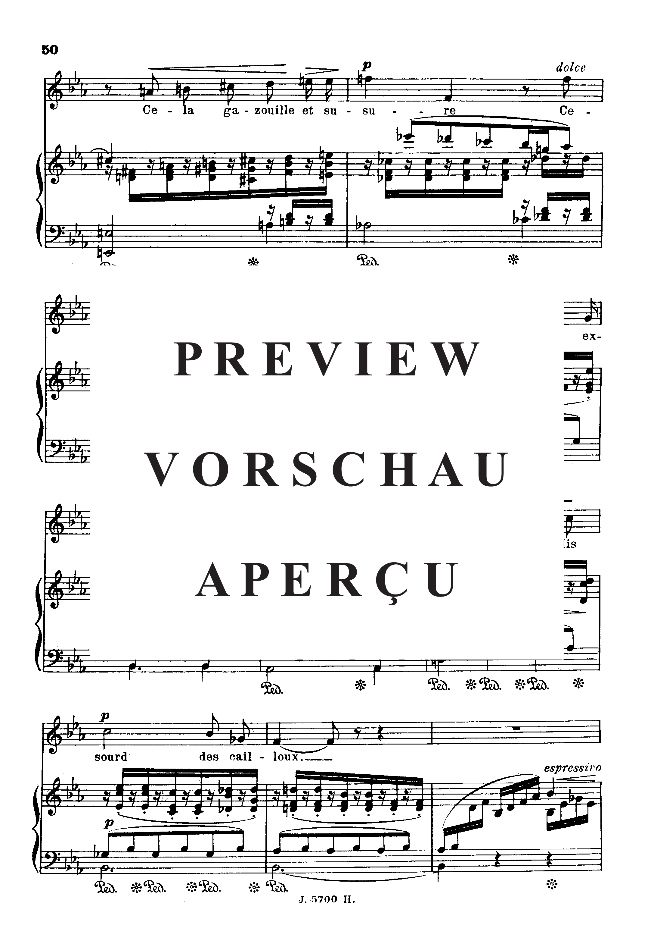 Product gallery: Page 4 of 6 C'est l'extase Op.58 No.5, , High Voice and Piano