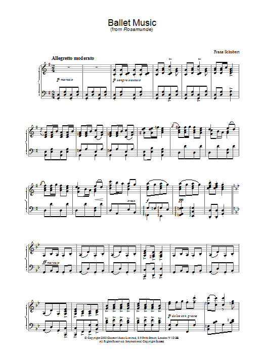 Product gallery: Page 1 of 1 Ballet Music, Franz Schubert
