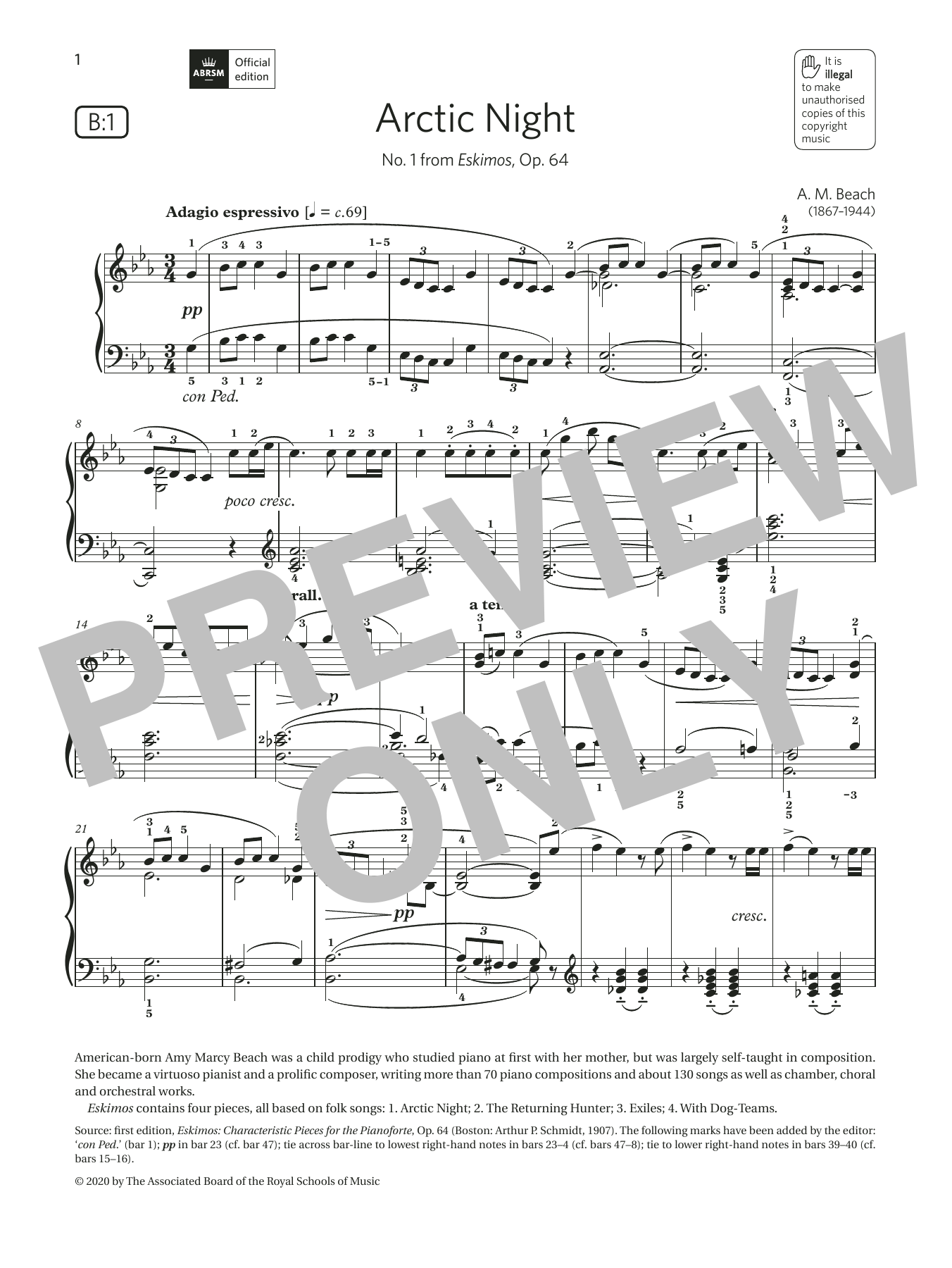 Produktbild zu: Arctic Night (Grade 5, list B1, from the ABRSM Piano Syllabus 2021 & 2022)