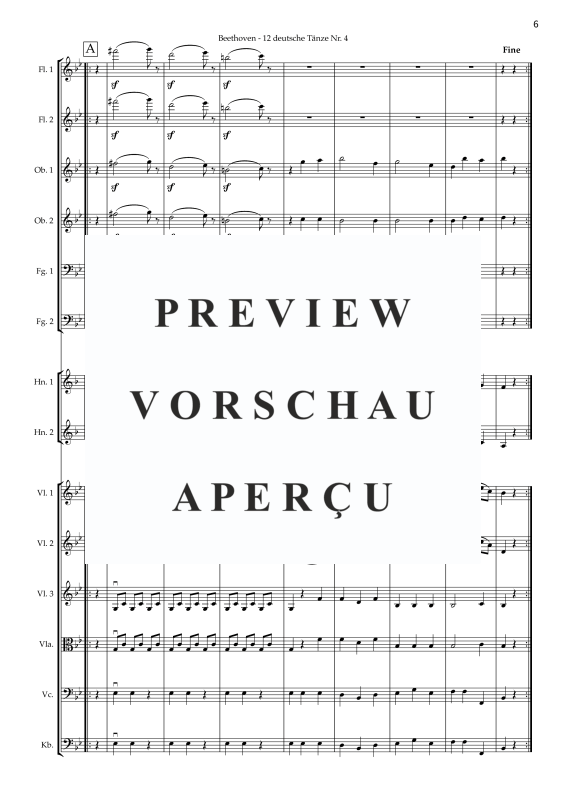 Produktgalerie: Seite 8 von 11 Deutscher Tanz Nr. 4, , Jugendkammerorchester