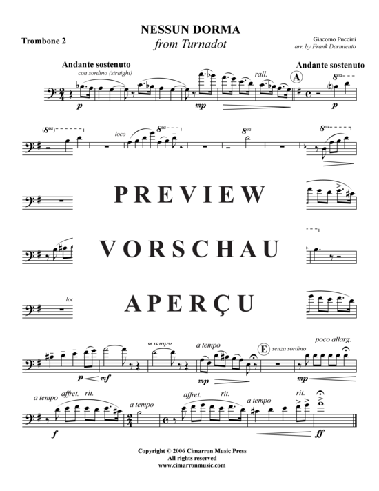 Product gallery: Page 15 of 19 Nessun Dorma , , (Trombone ensemble)