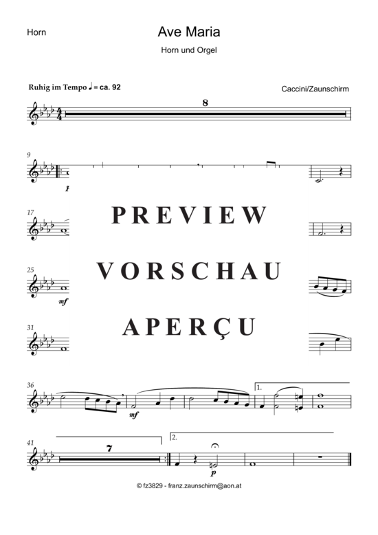 gallery: Ave Maria , , (Horn + Orgel)